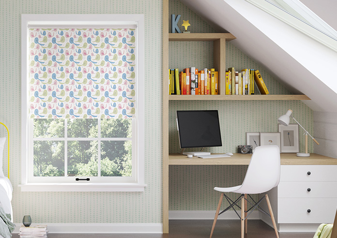 Bright Birds, Pastel - Roller Blind - Image 3